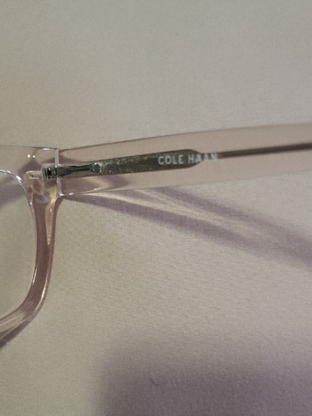 Cole Haan Crystal Pink Rectangular Eyeglasses - Picture 3 of 11